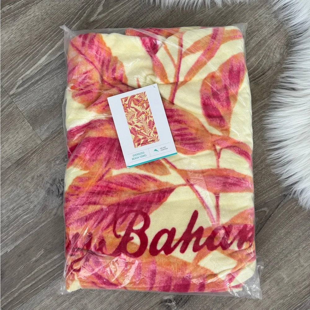 🏝️Tommy Bahama Home Palm Beach Bliss Cotton Oversized Beach Towel, 72